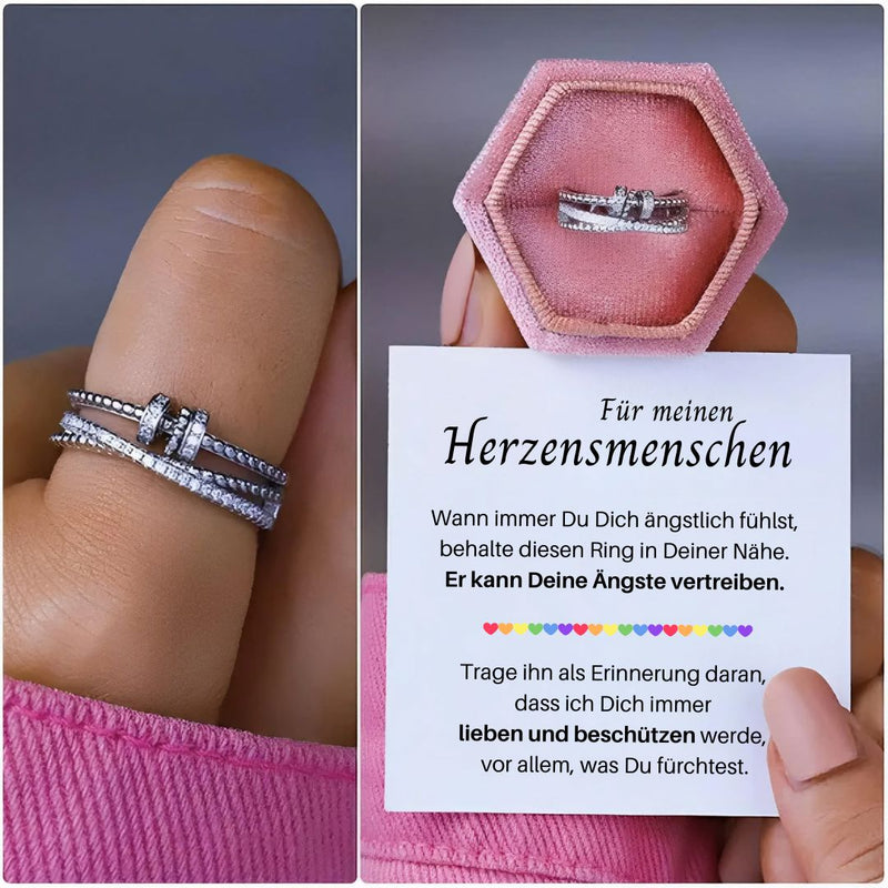 Esmi - Einzigartiger Ring mit liebevoller Nachricht gegen Stress