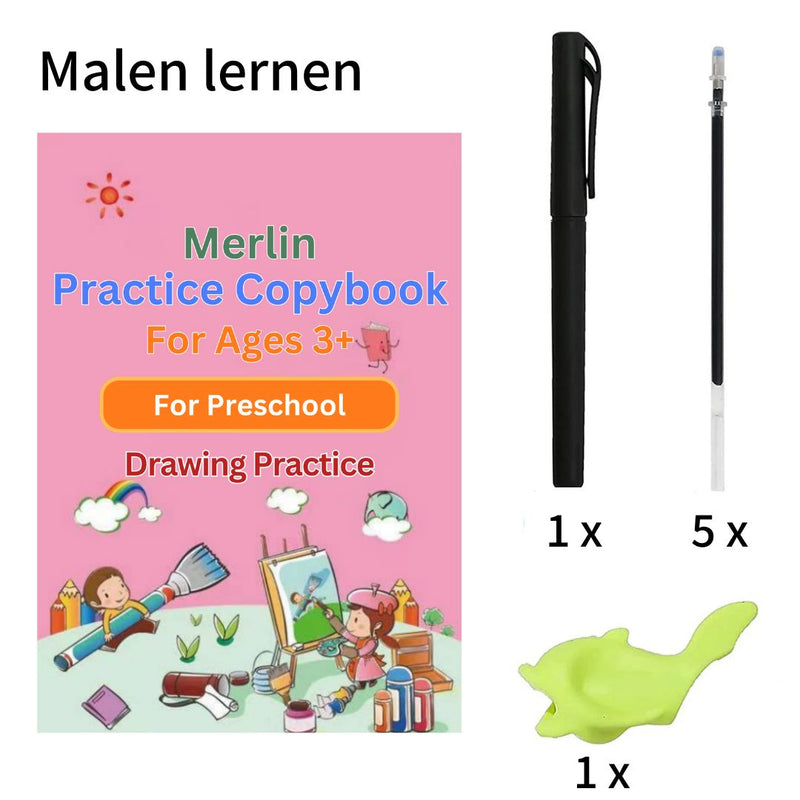 Merlin Kinderbuch - Spielend leicht Rechnen, Malen, Schreiben lernen