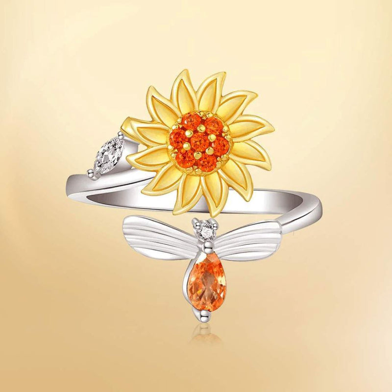 Amelie - Einzigartiger Sonnenblumenring als Zeichen Deiner Liebe