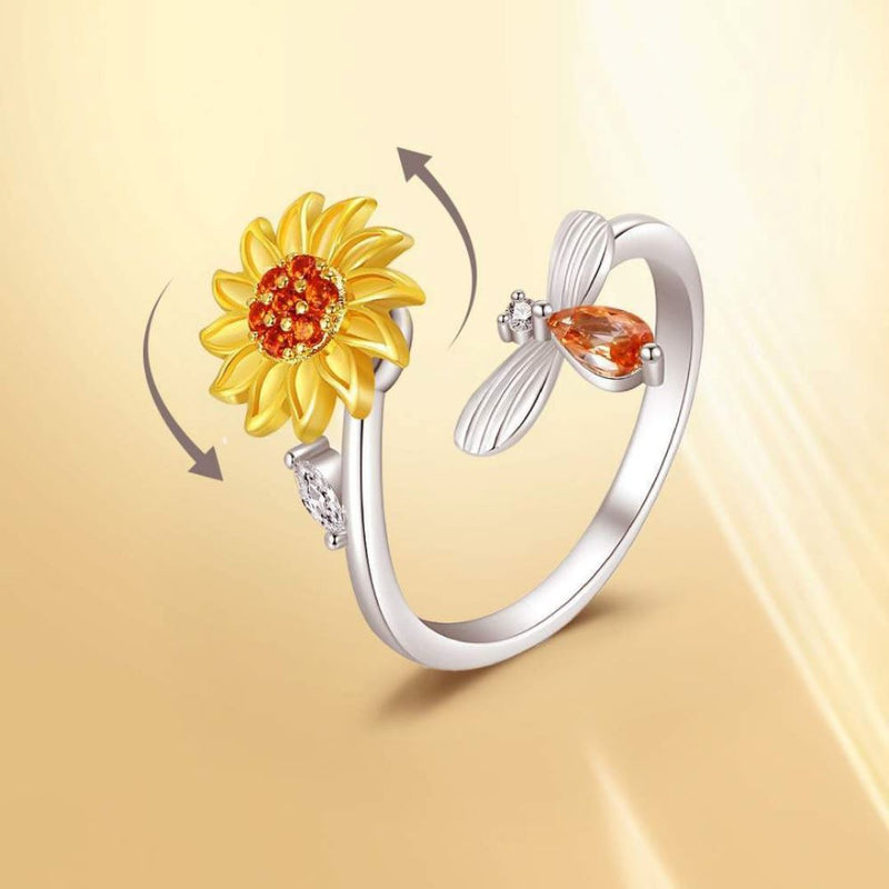 Amelie - Einzigartiger Sonnenblumenring als Zeichen Deiner Liebe